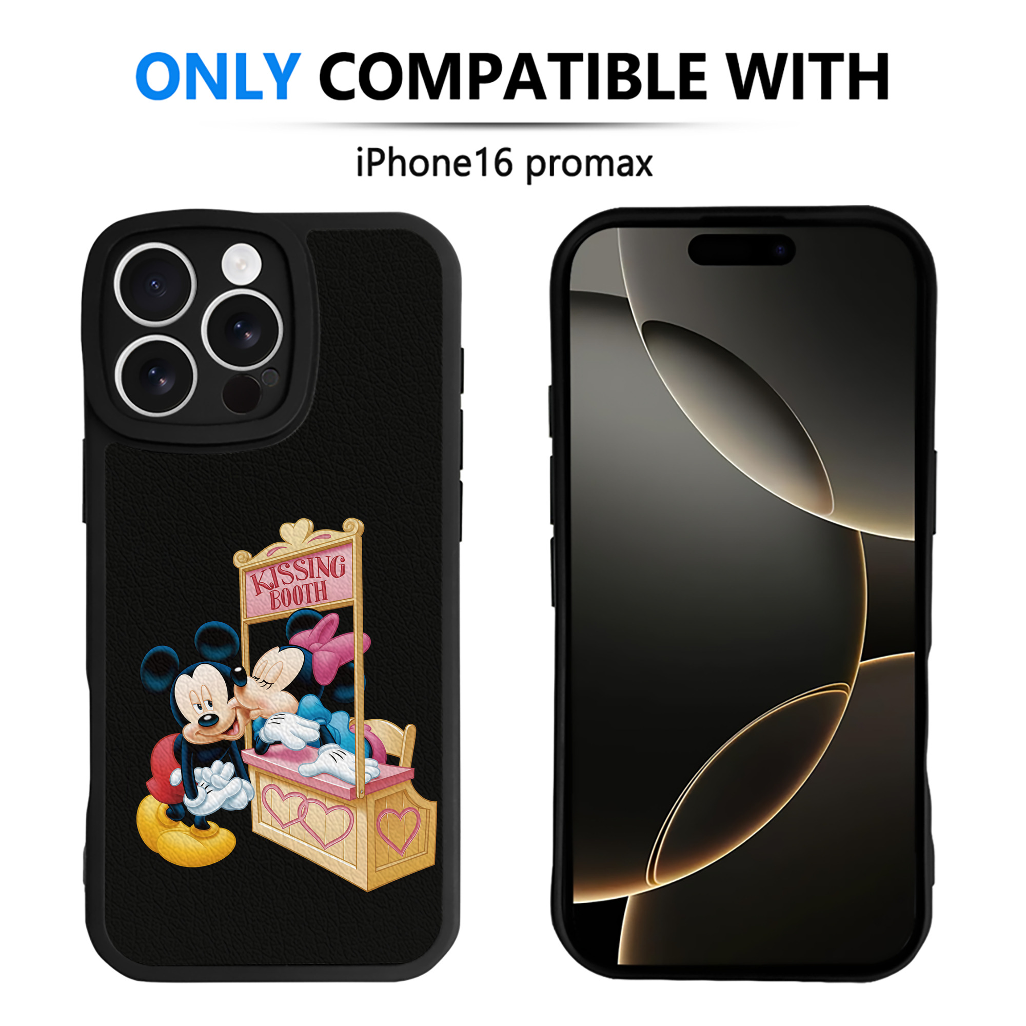（画像用） ミッキーマウス Mickey Mouse 【iPhone 16シリーズ対応】シリコンスマホケース（レザー調） 材質：シリコン